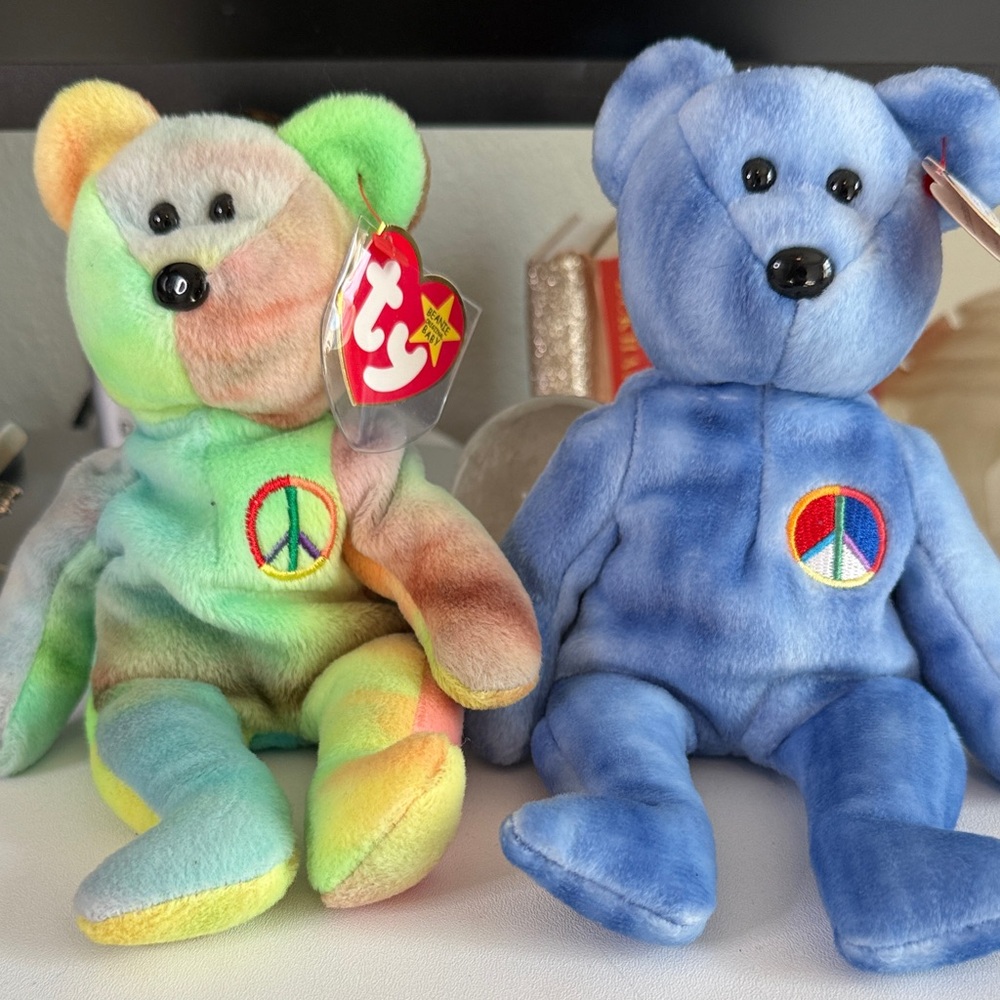 Ty Beanine Babies “Peace” Bear Bundle